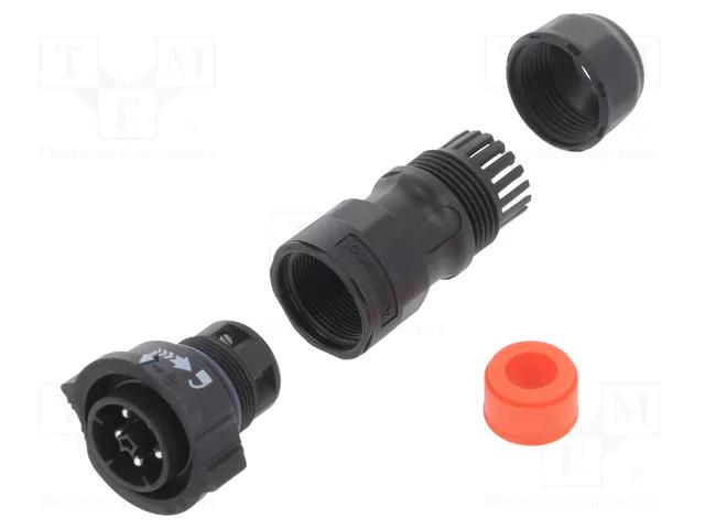 Connector: circular; plug; for cable; PIN: 5; male; with contacts AMPHENOL LTW DC-05BFMB-QL8SPP