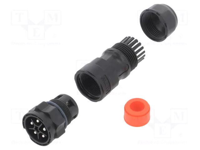 Connector: circular; plug; for cable; PIN: 5; male; with contacts AMPHENOL LTW DC-05BMMB-QL8SPP