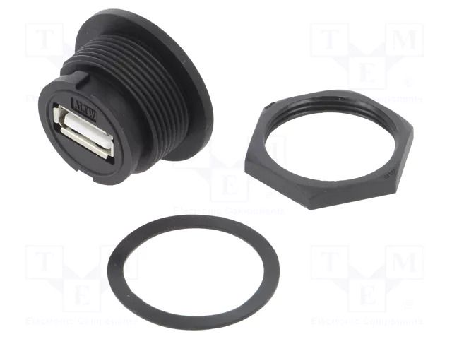 Connector: USB A; socket; for panel mounting,screw; THT; straight AMPHENOL LTW UA-20PMFP-LC7001