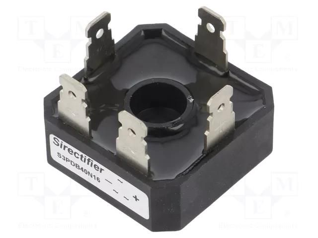 Bridge rectifier: three-phase; Urmax: 1.6kV; If: 40A; Ifsm: 400A SIRECTIFIER S3PDB40N16-SIR