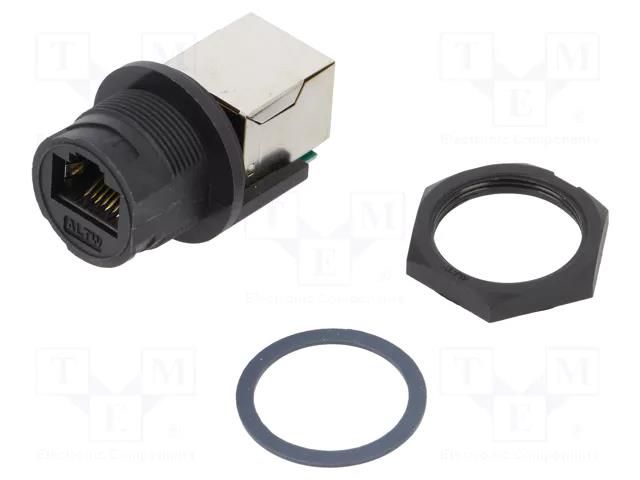 Coupler; PIN: 8; Cat: 5e; plastic; 8p8c; RJ45 socket,both sides AMPHENOL LTW RCP-5SPFFH-TCU7001