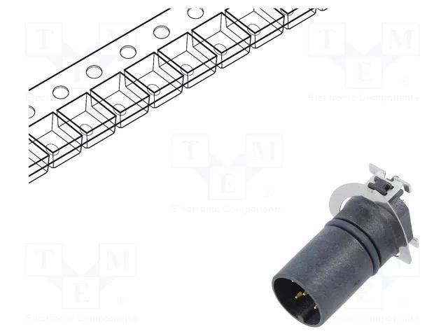 Connector: M12; socket; PIN: 5; male; A code-DeviceNet / CANopen AMPHENOL LTW MSAS-05PMMT-EE8001