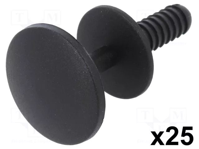Rivet; polyamide; black; dismountable,push-in; Ømount.hole: 6mm ROMIX RX-C10013