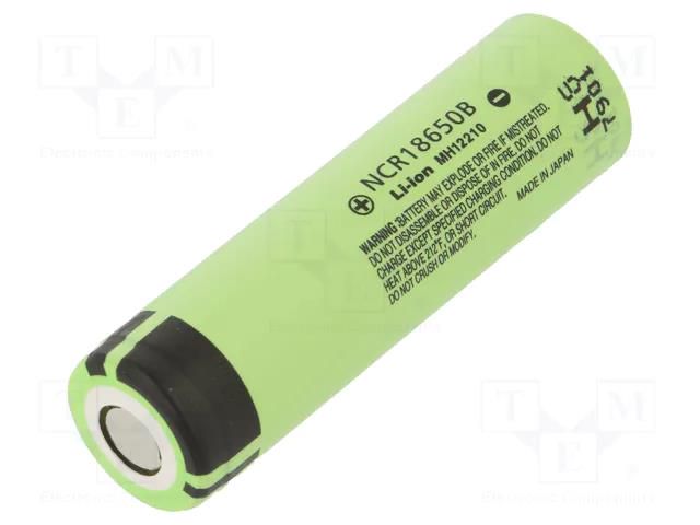 Re-battery: Li-Ion; 18650,MR18650; 3.6V; 3350mAh; Ø18.2x65mm PANASONIC ACCU-NCR18650B-BOX