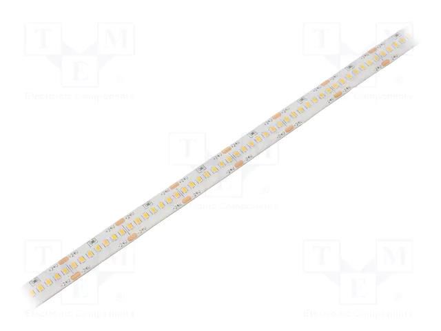 LED tape; white warm; 2216; LED/m: 280; 10mm; white PCB; IP65; 16W/m WISVA OPTOELECTRONICS HH-30KZI-2216GWAB