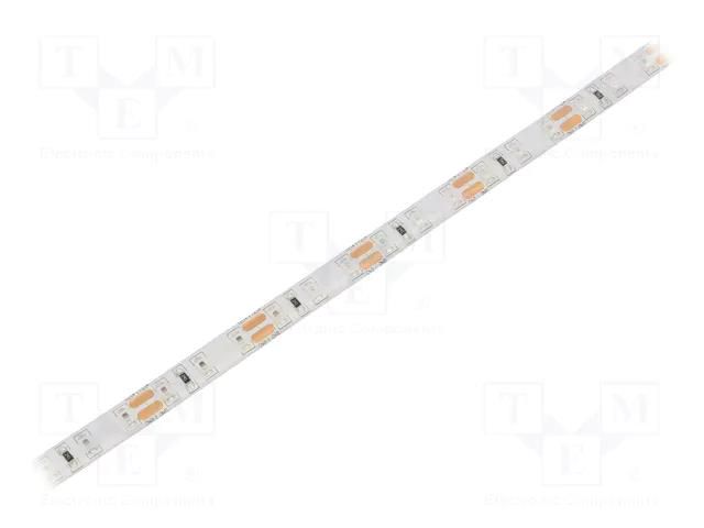 LED tape; red; 2835; LED/m: 96; 8mm; white PCB; IP65; 15W/m; 12VDC WISVA OPTOELECTRONICS HH-RDOG-2835FWAA