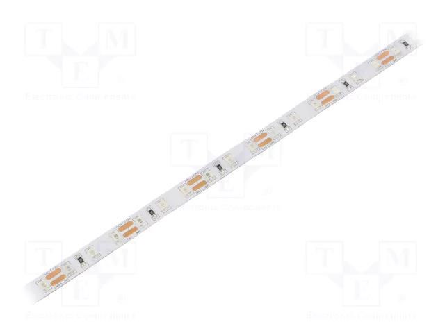 LED tape; yellow; 2835; LED/m: 96; 8mm; white PCB; IP20; 15W/m; 12VDC WISVA OPTOELECTRONICS HH-YLOG-2835FWNA