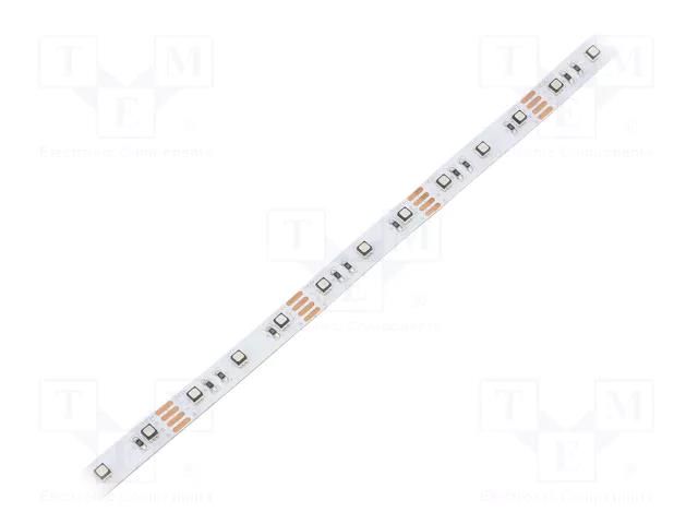 LED tape; RGB; 3535; LED/m: 60; 10mm; white PCB; IP20; 12W/m; 12VDC WISVA OPTOELECTRONICS HH-RGBGI-3535FWN