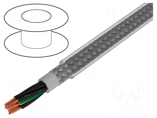 Wire; Pro-Met; 9G1.5mm2; shielded,tinned copper braid; PVC; 50m ALPHA WIRE 470915CY-CL321