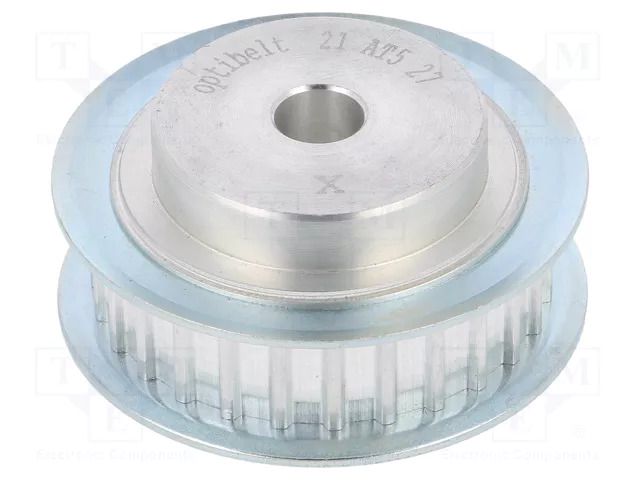 Belt pulley; AT5; W: 10mm; whell width: 21mm; Ø: 41.8mm; aluminium OPTIBELT 21-AT5-27-200ZA