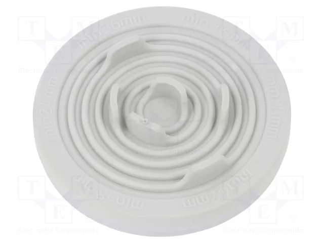 Grommet; Ømount.hole: 50mm; elastomer thermoplastic TPE; UL94V-0 MOREK T-RGDM50-RAL7035V0