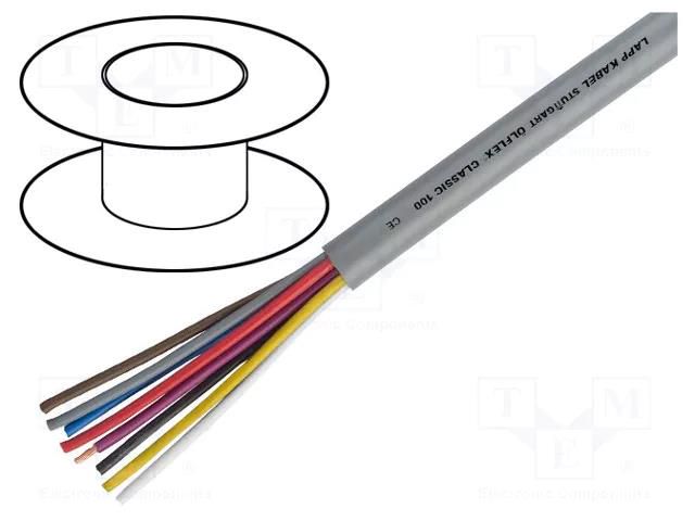 Wire; ÖLFLEX® CLASSIC 100; 5x0.5mm2; unshielded; 300V,500V; Cu LAPP CL100-5X0.50