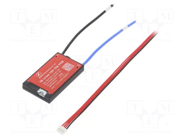 BMS protection; Li-Ion; 62x37x9mm; 15A; 11.1VDC DALY PCM-L03S15DLY11.1V
