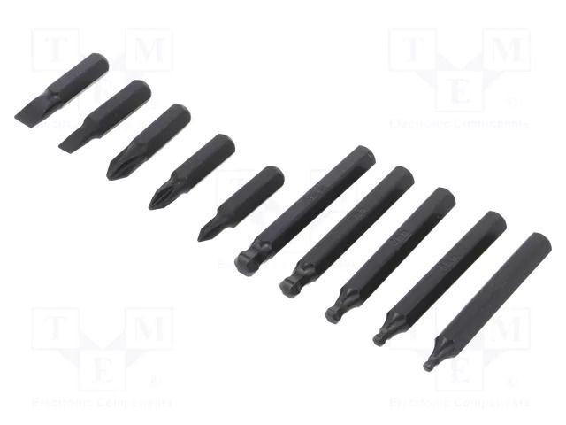 Kit: screwdriver bits; spherical,Phillips,slot; 10pcs. ENGINEER FUT.DR-10