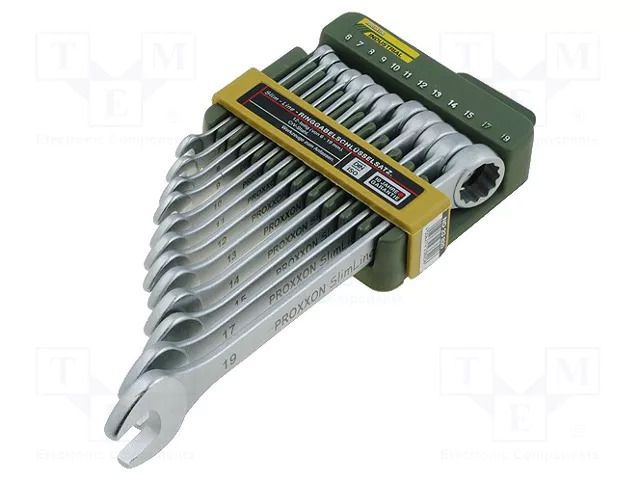 Wrench-set; combination spanner; Chrom-vanadium steel; 12pcs. PROXXON PRN23820