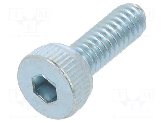 Screw; M2x6; 0.4; Head: cheese head; hex key; HEX 1,5mm; steel; zinc BOSSARD B2X6/BN11