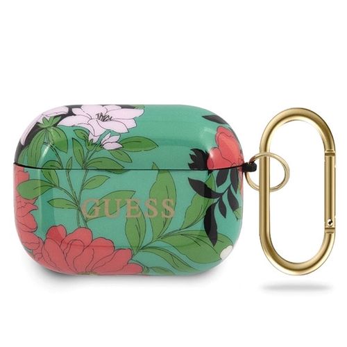 Guess GUACAPTPUBKFL01 AirPods Pro cover green/green N.1 Flower Collection, Guess 3700740475256