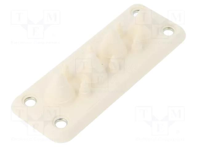 Multigate grommet; white; Holes no: 10; -40÷100°C; UL94V-0; IP55 TRELLEBORG MB4/10IP55-9010-V0