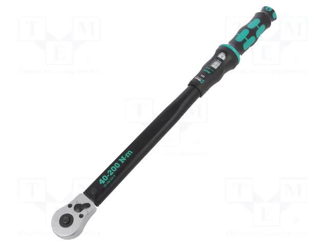 Wrench; torque; 510mm; 40÷200Nm; Mounting: 1/2"; Click-Torque C 3 WERA WERA.TORQUE/C3