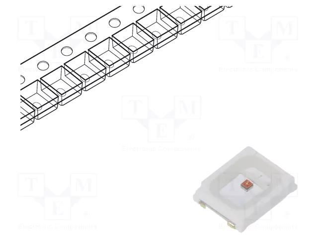 LED; SMD; 2835,PLCC2; yellow; 5÷8lm; 2.8x3.5x0.8mm; 120°; 60mA REFOND RF-YURI35TS-AF-N