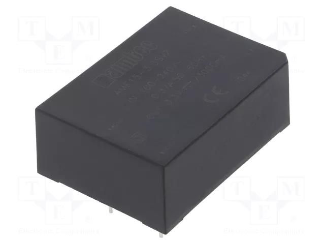 Converter: AC/DC; 9.9W; Uin: 85÷264VAC,100÷370VDC; Uout: 3.3VDC AIMTEC AME15-3.3SVZ