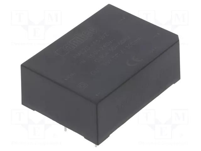 Converter: AC/DC; 19.5W; Uin: 85÷264VAC,100÷370VDC; Uout: 15VDC AIMTEC AME20-15SVZ