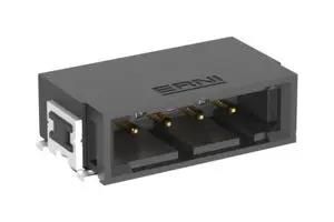 CONN, R/A HEADER, 4POS, 1ROW, 2.54MM 384471-E