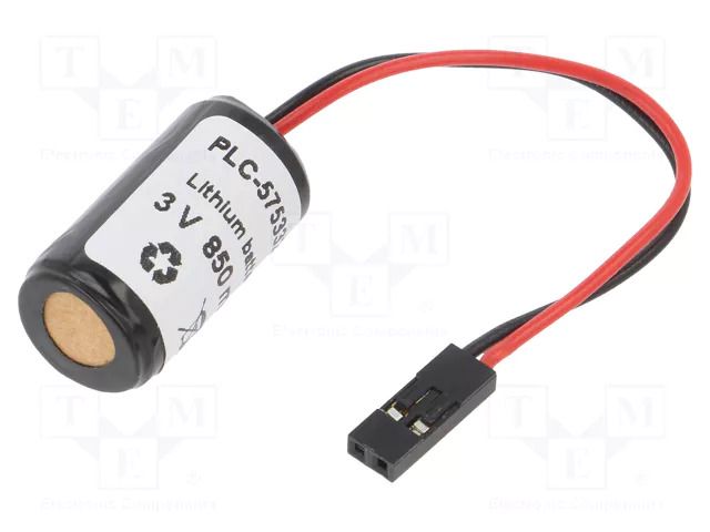 Battery: lithium; 1/2AA,1/2R6; 3V; 850mAh; non-rechargeable; 1pcs. BTO PLC-575332TA