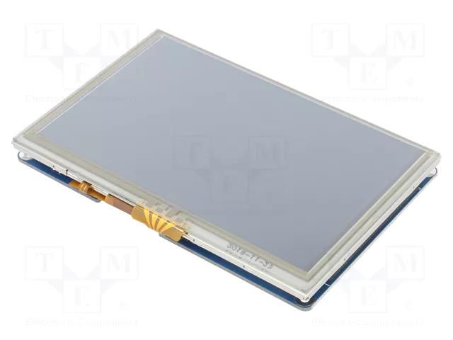 Display: TFT; 5"; 800x480; Illumin: LED; Dim: 120.7x75.8x23.2mm DISPLAY ELEKTRONIK DEM800480U-TMHPCT