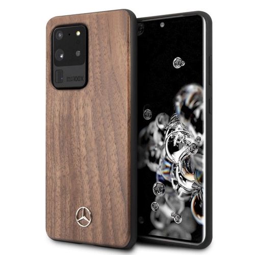 Mercedes MEHCS69VWOLB S20 Ultra G988 hard case brązowy/brown Wood Line Walnut, Mercedes 3700740473641 3700740473641