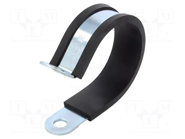 Fixing clamp; ØBundle : 58mm; W: 25mm; steel; Cover material: EPDM MPC INDUSTRIES MPC-LKD15825