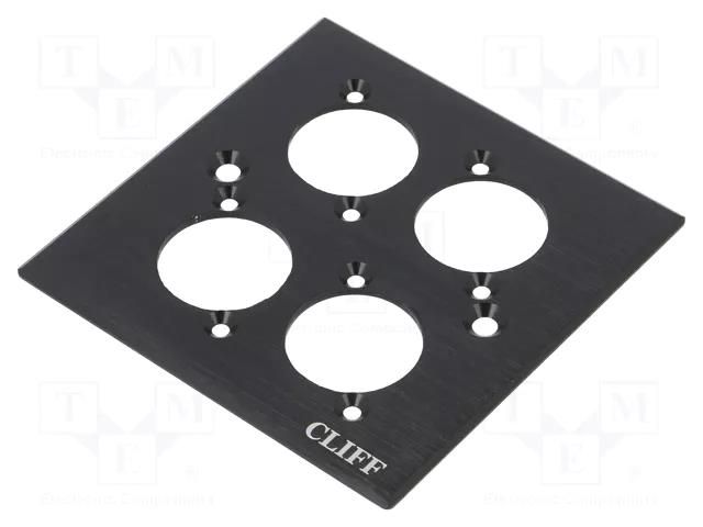 Mounting adapter; quadruple,with logo; countersunk screw hole CLIFF CP30500C