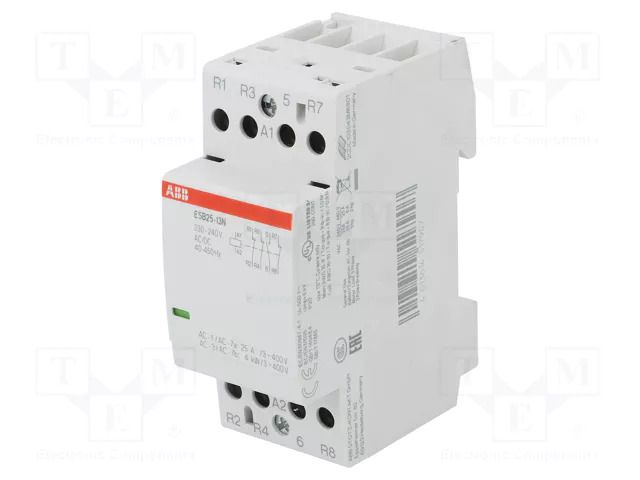 Contactor: 4-pole installation; 25A; 230÷240VAC,230÷240VDC; ESB ABB ESB25-13N-06