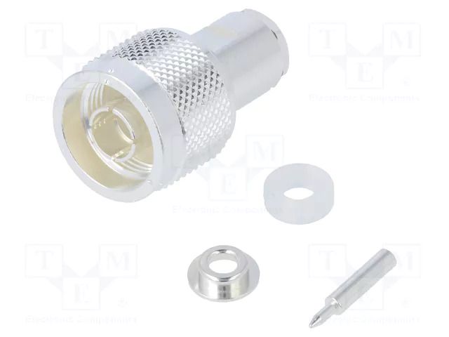 Connector: N; plug; male; straight; 50Ω; soldering; for cable; PTFE HIROSE N-P-3DV-40