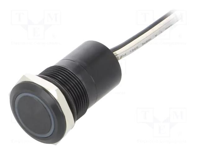 Switch: capacitive; Pos: 2; SPST-NC; 0.01A/12VDC; IP68; ON-(OFF) BULGIN BG-MC19MCBRG