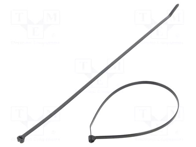 Cable tie; with a metal clasp; L: 384mm; W: 4.7mm; black; polyamide PANDUIT BT4S-C0