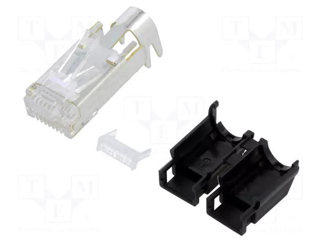 Connector: RJ45; plug; TM21P; PIN: 8; Cat: 5e; shielded; Layout: 8p8c HIROSE TM21CP-88P-03