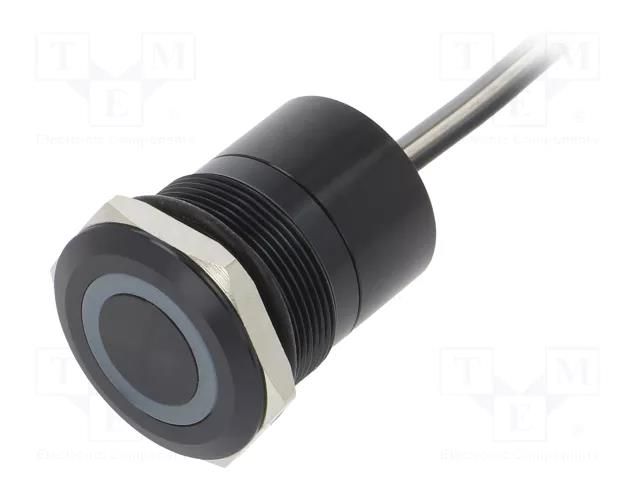 Switch: capacitive; Pos: 2; SPST-NC; 0.01A/12VDC; IP68; ON-(OFF) BULGIN BG-MC25MCBGR