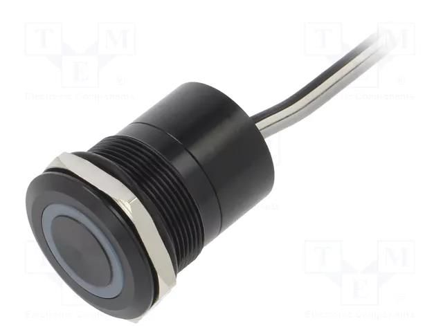 Switch: capacitive; Pos: 2; SPST-NC; 0.01A/12VDC; IP68; ON-(OFF) BULGIN BG-MC25MCBRG