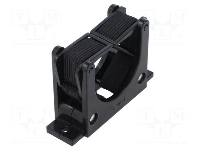 Holder; polyamide; black; W: 24.1mm; L: 73.7mm; Cable P-clips PANDUIT ER1.25-E4-X