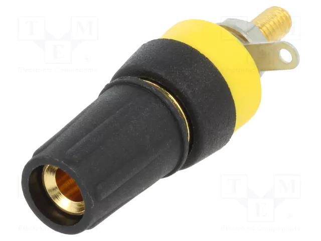 Connector: 4mm banana; socket; 15A; 250VDC; L: 42mm; black CLIFF CL15501A