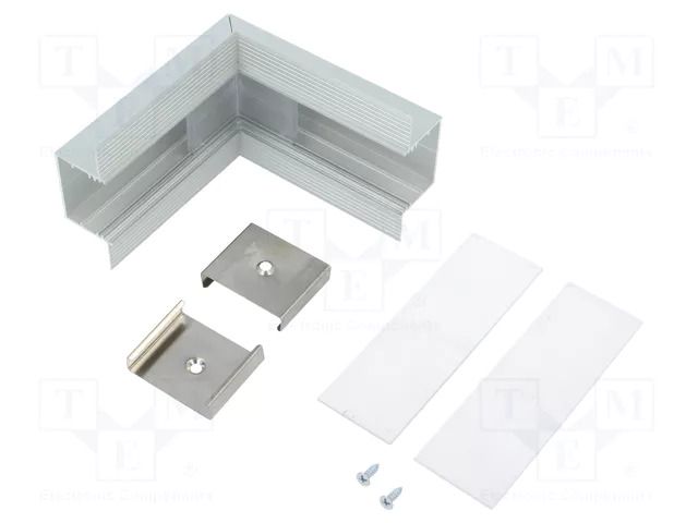 Connector 90°; silver; aluminium; anodized; VARIO30-05 TOPMET TOP-V4740020