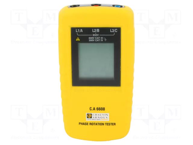 Tester: phase sequence; LCD; Freq: 15÷400Hz; IP40 CHAUVIN ARNOUX CA-6608