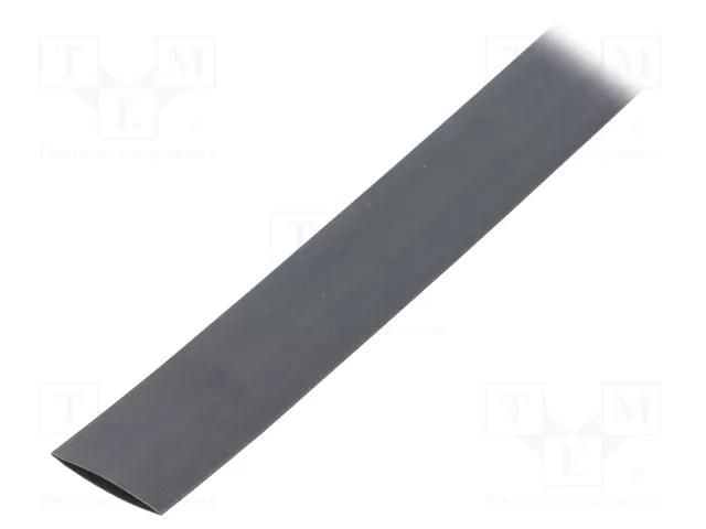 Heat shrink sleeve; glueless,flexible; 2: 1; 12.7mm; L: 10m; black TE Connectivity CGPT-12.7/6.4-0-10