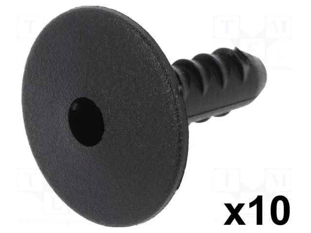 Trim clip; 10pcs; Fiat; OEM: 718202808; L: 24.9mm; polyamide; black ROMIX RX-10159