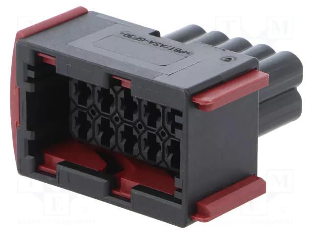 Connector: automotive; plug; female; JPT; PIN: 10; for cable; black TE Connectivity 1-967240-1