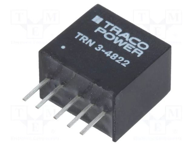 Converter: DC/DC; 3W; Uin: 36÷75VDC; Uout: 12VDC; Uout2: -12VDC; SIP TRACO POWER TRN3-4822