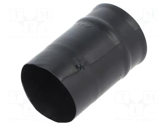Heat shrink boot; glueless,straight; 19mm; L: 80mm; black; RAYCHEM TE Connectivity 202K153-25-0