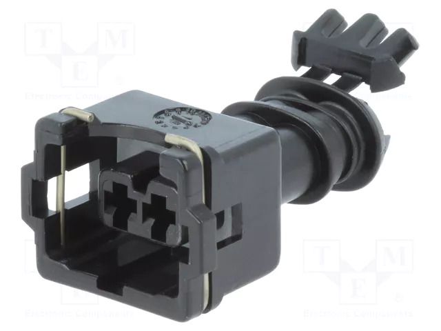 Connector: automotive; plug; female; JPT; PIN: 2; for cable; black TE Connectivity 282190-1