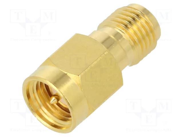 Coupler; SMA male,SMA female; straight; 50Ω; PTFE; gold-plated AMPHENOL RF 132171